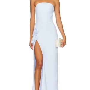 Amanda Uprichard Strapless Wolfe Gown (Arctic Blue) - Small